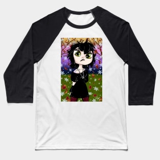 Adorable Little Gothic Vampire Crafty Witch Baseball T-Shirt